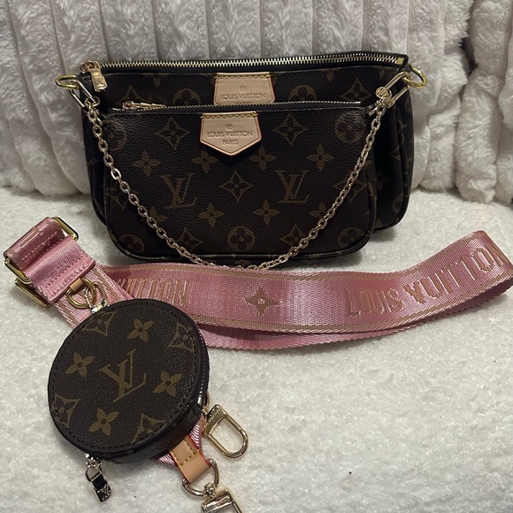 Inspired Brown 🤎 and Pink 💕 Bag Set - Picture 1 of 6